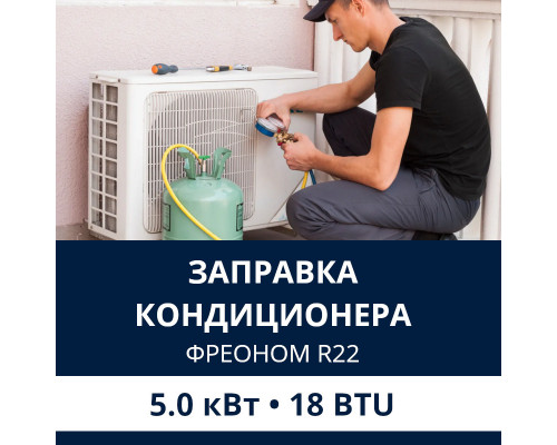 Заправка кондиционера Electrolux фреоном R22 до 5.0 кВт (18 BTU)