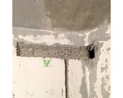 Штробление стены под нишу для дренажной помпы Electrolux 150х70 мм. (Монолитный бетон)